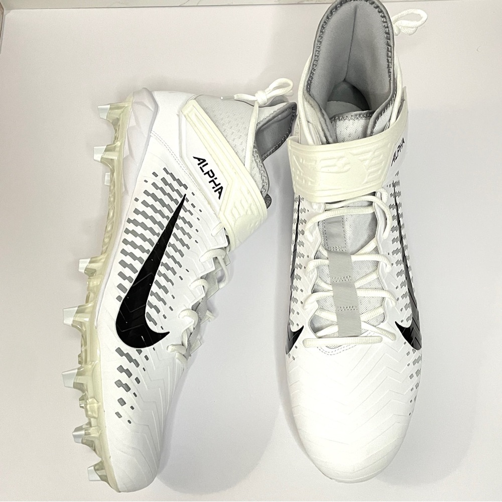 Nike Alpha Menace Pro 2 Football Cleats White Wolf Grey Men’s Size 18 AQ3209-100